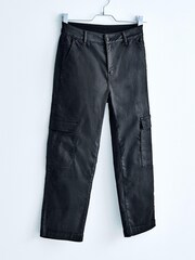 Own. Black Utility Mid Rise Straight Jeans - Image 1 of 8