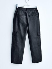 Own. Black Utility Mid Rise Straight Jeans - Image 2 of 8