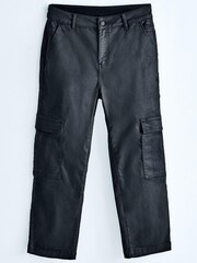 Own. Black Utility Mid Rise Straight Jeans - Image 3 of 8