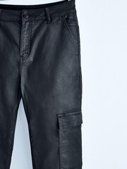 Own. Black Utility Mid Rise Straight Jeans - Image 4 of 8