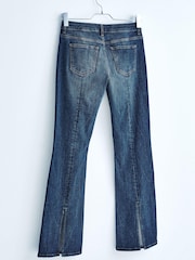 Authentic Blue - Own. Tiefe Stretch-Jans mit ausgestelltem Bein und Saumschlitzen hintern - Bild 3 von 9