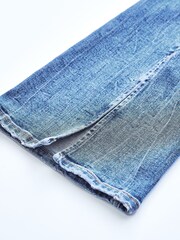 Mittelblau - Own. Tiefe Stretch-Jans mit ausgestelltem Bein und Saumschlitzen hintern - Bild 11 von 14