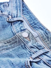 Mittelblau - Own. Tiefe Stretch-Jans mit ausgestelltem Bein und Saumschlitzen hintern - Bild 13 von 14