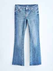Mittelblau - Own. Tiefe Stretch-Jans mit ausgestelltem Bein und Saumschlitzen hintern - Bild 10 von 14