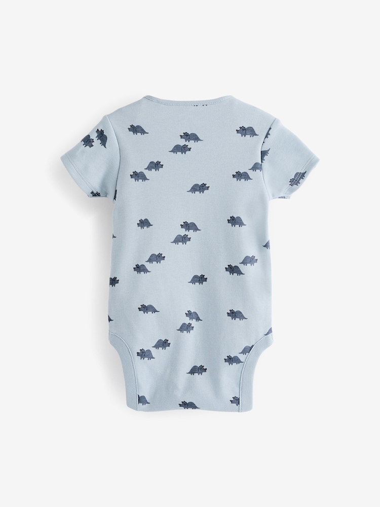 modra dinozaver - 7 Pack kratek rokav; s kratkimi rokavi Baby Bodysuits - Slika 2 iz 2 modra dinozaver - 7 Pack kratek rokav; s kratkimi rokavi Baby Bodysuits - Slika 2 iz 2
