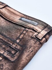 Own. Bronze Mini Biker Skirt - Image 10 of 13