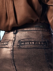 Own. Bronze Mini Biker Skirt - Image 6 of 13