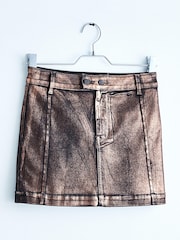 Own. Bronze Mini Biker Skirt - Image 7 of 13