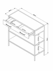 Natural Jefferson Pine Console - Image 3 of 9