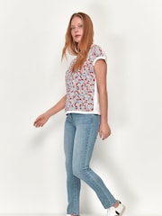 M&co T-Shirt mit Blumenprint, Weiss - Bild 3 von 5