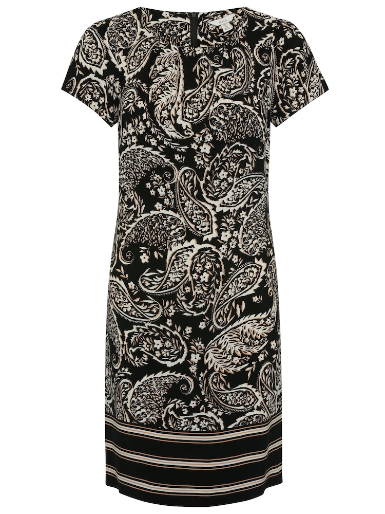 M&Co Black Border Print Shift Dress - Image 4 of 4
