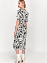 M&Co Black Button Front Midi Dress - Image 3 of 5