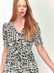 M&Co Black Button Front Midi Dress - Image 4 of 5