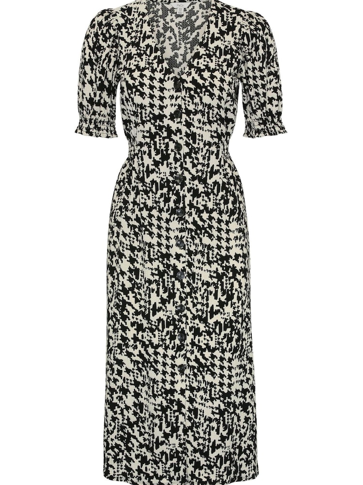 M&Co Black Button Front Midi Dress - Image 5 of 5