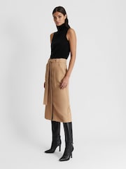 Reiss Black Caitlin Leather Knee High Boots - Image 3 of 8