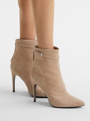 Reiss Biscuit Ashton Suede Heeled Ankle Boots - Image 2 of 6