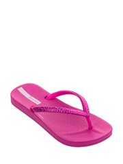Ipanema Pink Metallic Strap Flip Flops - Image 1 of 1