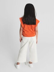 Reiss Orange Jude Junior Ruffle Shoulder T-Shirt - Image 5 of 6