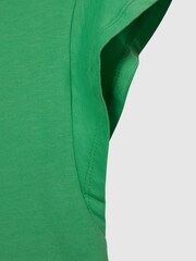 Reiss Green Jude Jr Ruffle Shoulder T-shirt - Image 6 of 6