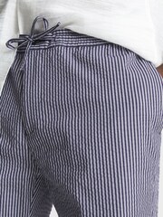 Reiss Blue Arch Striped Seersucker Shorts - Image 4 of 5