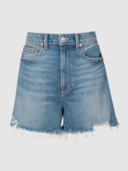 Paige Raw Hem Denim Shorts - Image 2 of 4