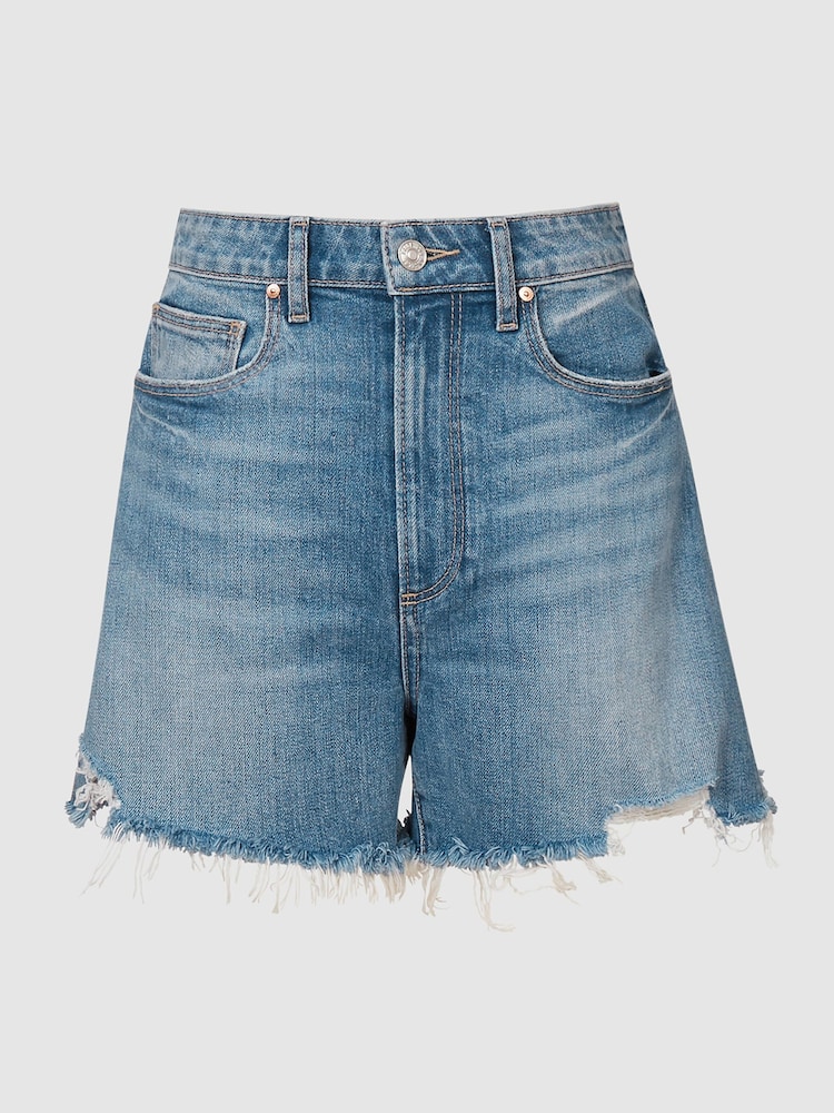 Paige Raw Hem Denim Shorts - Image 2 of 4
