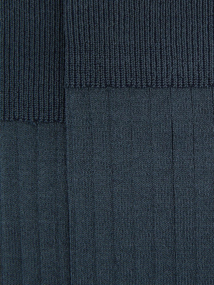 Reiss Airforce Blue Fela Ribbed Socks - Image 4 of 4