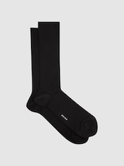 Reiss Black Fela Ribbed Socks - Image 1 of 4