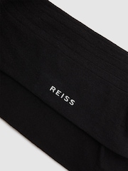 Reiss Black Fela Ribbed Socks - Image 4 of 4