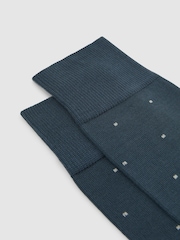 Reiss Airforce Blue Mario Spot Polka Dot Socks - Image 3 of 4