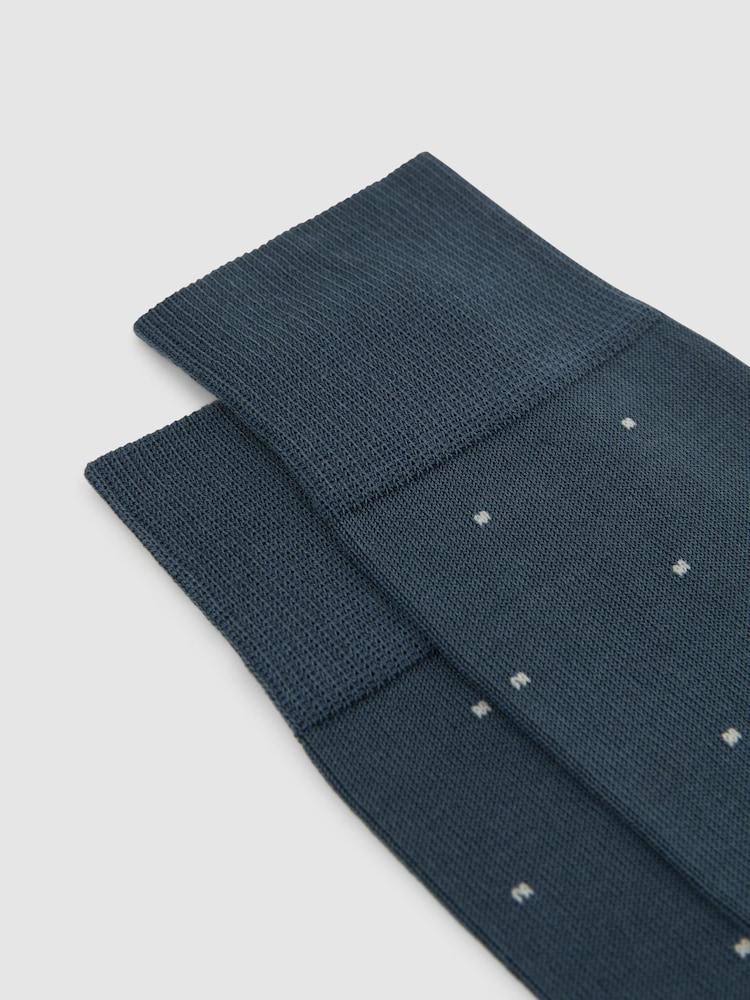 Reiss Airforce Blue Mario Spot Polka Dot Socks - Image 3 of 4
