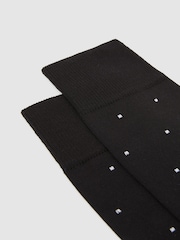 Reiss Black Mario Spot Polka Dot Socks - Image 2 of 3