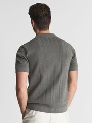 Reiss Sage Jacob Cuban Collar Stitch Interest Shirt - Image 5 of 5