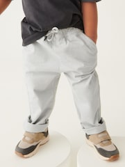 Kittgrau/Natur - Chino-Schlupfhose mit lockerer Passform (3 Monate–7 Jahre) - Bild 1 von 5