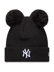 Schwarz - New Era Double Pom Knit Beanie - Bild 1 von 2