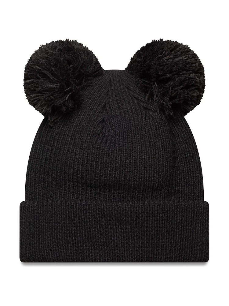 Schwarz - New Era Double Pom Knit Beanie - Bild 2 von 2