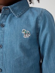 Paul Smith Junior Boys Chambray Blue Shirt - Image 4 of 8