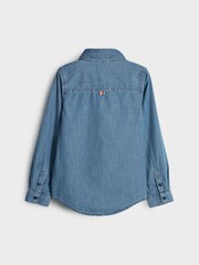 Paul Smith Junior Boys Chambray Blue Shirt - Image 6 of 8