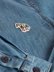 Paul Smith Junior Boys Chambray Blue Shirt - Image 8 of 8