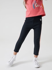 Paul Smith Junior Girls Navy 'Artist Stripe' Leggings - Image 3 of 7