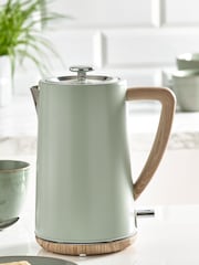 Sage Green Bronx Wood Effect Kettle - Image 1 of 5