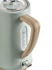 Sage Green Bronx Wood Effect Kettle - Image 2 of 5