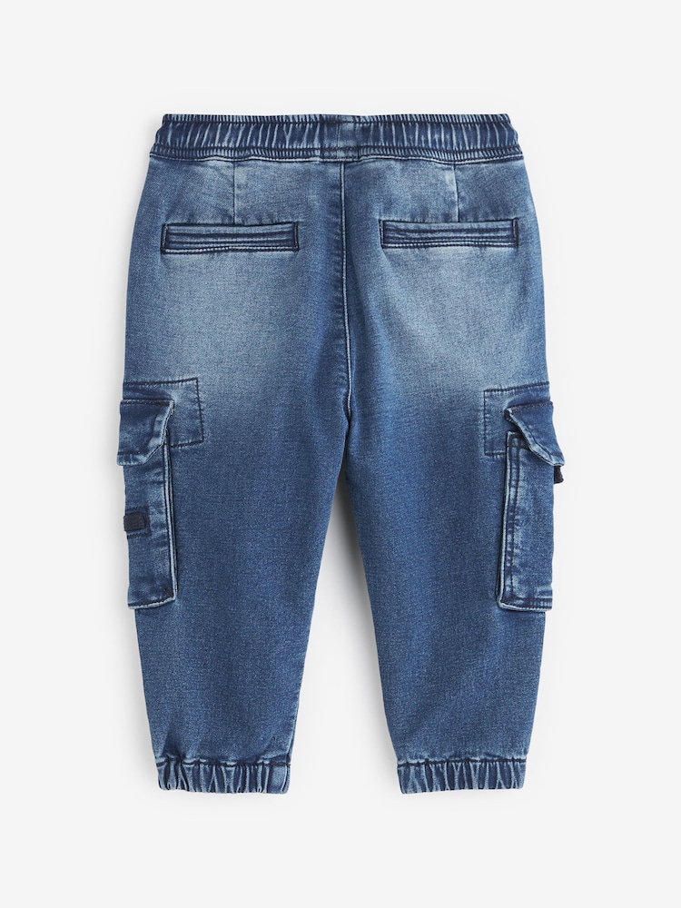 Mid Blue Denim Comfort Cargo Jeans (3mths-7yrs) - Image 5 of 5