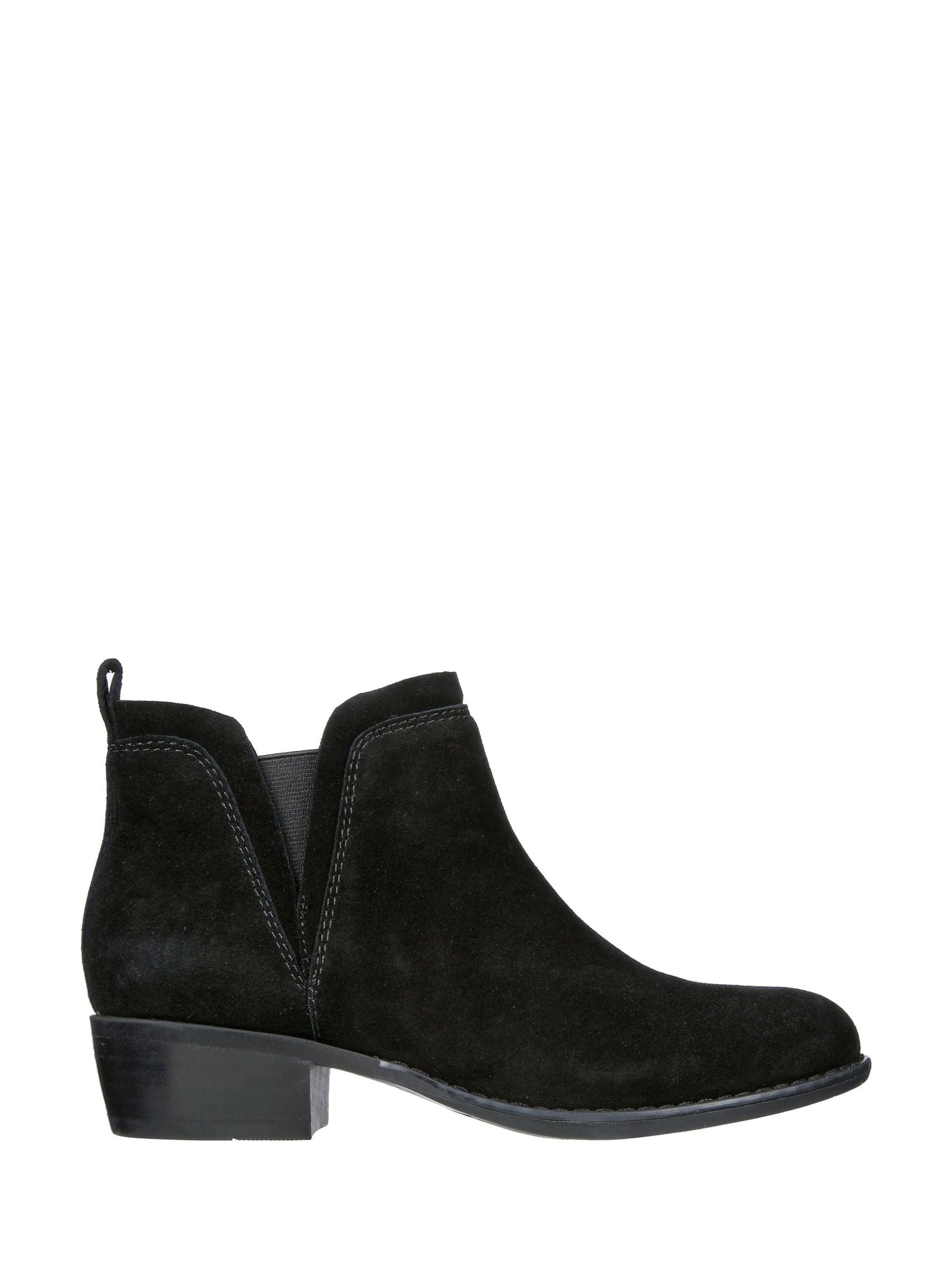 Skechers black suede ankle boots outlet