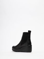 Fly London Bagu Black Wedge Boots - Image 3 of 4