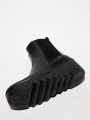 Fly London Bagu Black Wedge Boots - Image 4 of 4