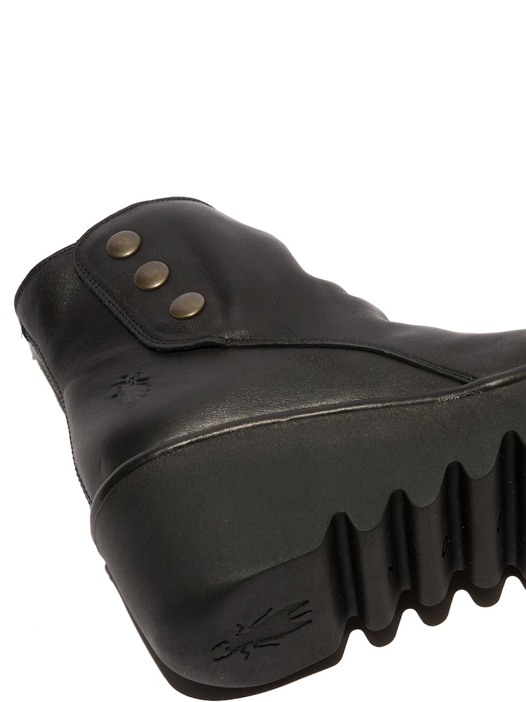 Fly London Brom Black Wedge Boots - Image 4 of 4