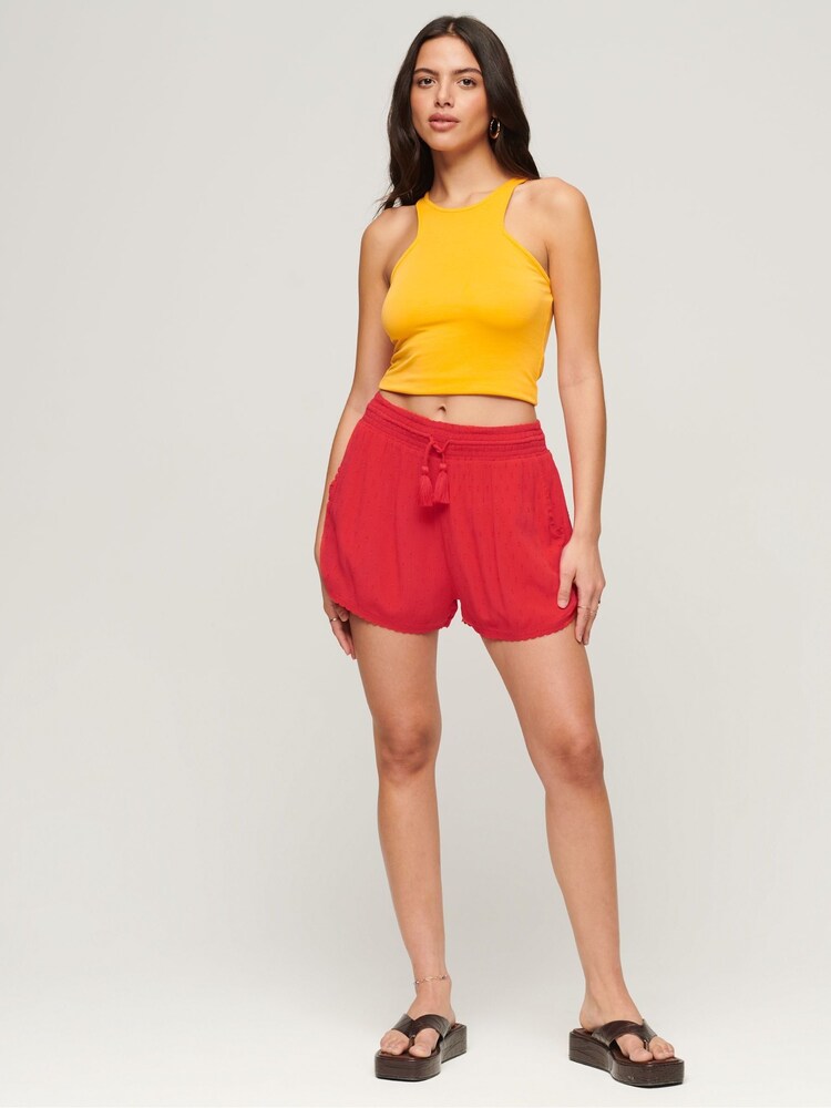 Superdry Red Vintage Beach Shorts - Image 2 of 3