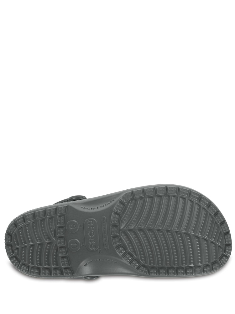 Crocs Grey Adults Classic Clogs - Image 10 of 11