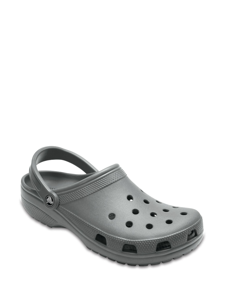 Crocs Grey Adults Classic Clogs - Image 3 of 11